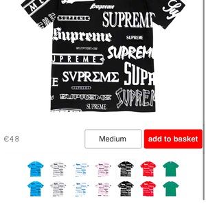 Supreme MultiLogo Tee Red Size Medium New Unopened